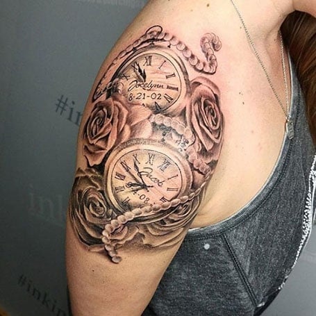 Clock Tattoos For Women