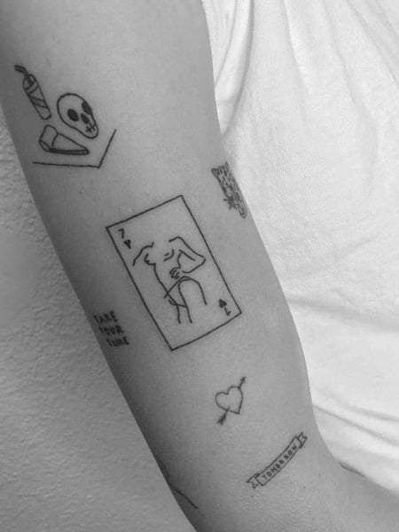 Edgy Stick And Poke Tattoo 