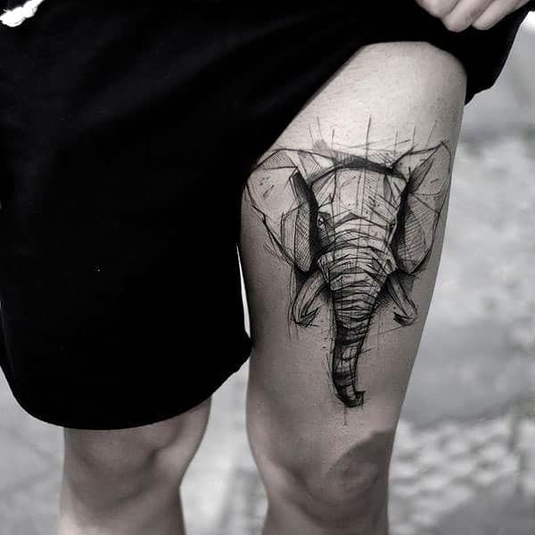 Elephant Thigh Tattoo Pictures Photos and Images for Facebook Tumblr  Pinterest and Twitter