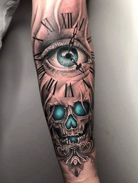 Eye Clock Tattoo