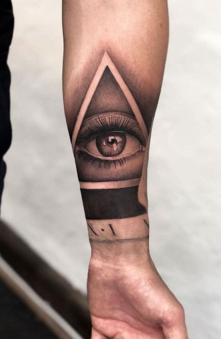 My new eye elbow by Chris Handford at Black Torch Tattoo Baton Rouge LA   rtattoos