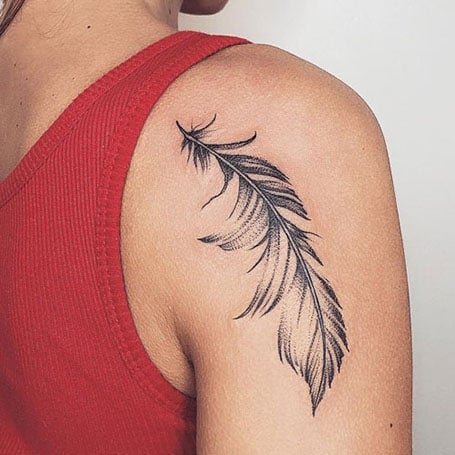 Feather Tattoo Ideas For Girls