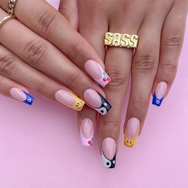 Fun French Manicure Nail Ideas Sassnailartistry 