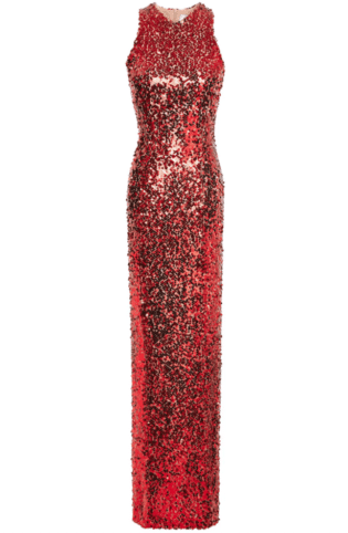 Galvan London Paillette Sequined Tulle Gown