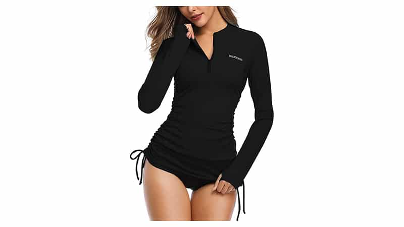Hiskywin Women's Long Sleeve Uv Sun Protection Rash Guard