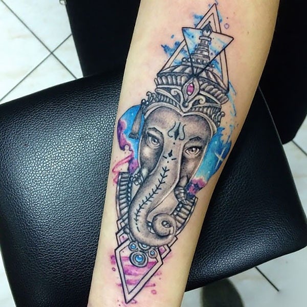 Indian God Ganesha Elephant Tattoo