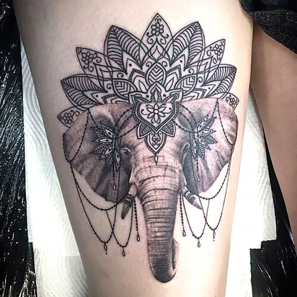 Mandala Elephant Tattoo