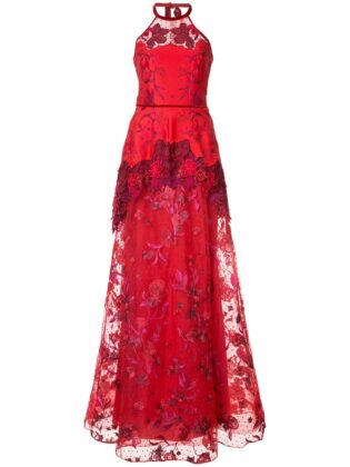 Marchesa Notte High Low Lace Dress