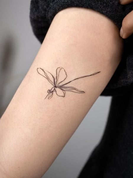 Minimalist Dragonfly Tattoo