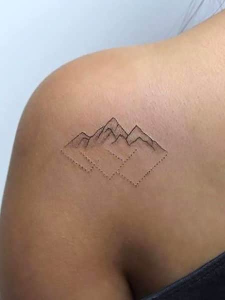 The meaning of the tattoo “mountain”: history, photo drawings, sketches,  facts