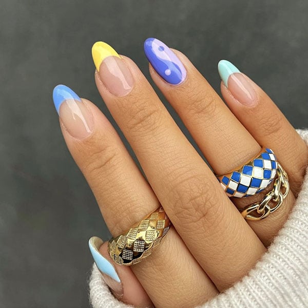 Pastel Yin And Yang Feature Nail Pretty Nails Amyle.nails