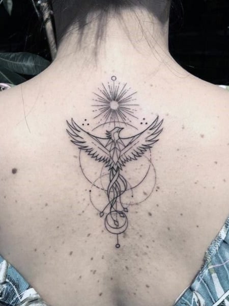 Phoenix Back Tattoo 