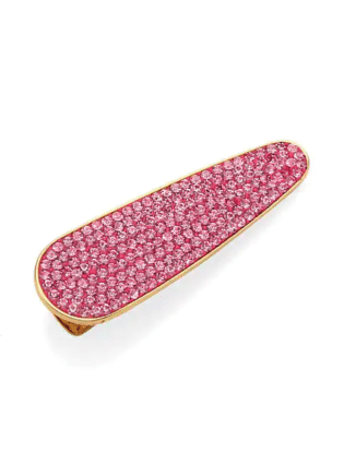 Pink Pavé 12k Goldplated Hair Clip