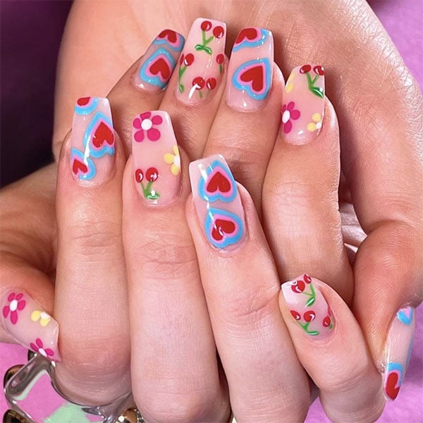 Pop Color Designs Pretty Nails Nailsbymh