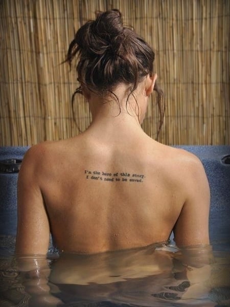 Quote Back Tattoo 