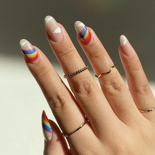 Rainbows And Clouds Pretty Nails Amyle.nails 