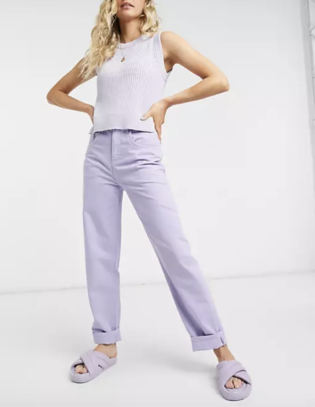 Reclaimed Vintage Inspired 90s Dad Jeans In Lilac Wash