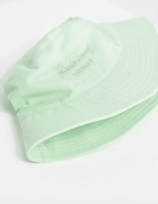 Reclaimed Vintage Inspired Bucket Hat With Tonal Embroidered Logo In Washed Green