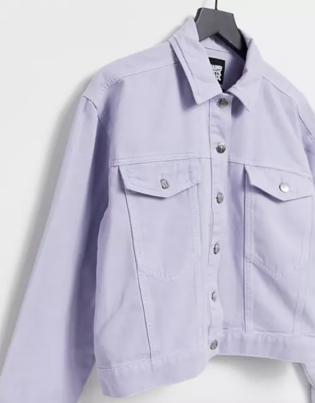 Reclaimed Vintage Inspired Denim Jacket In Lilac Wash