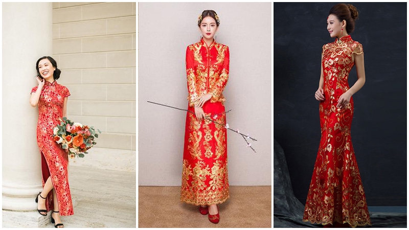 Red Chinese Wedding Dress 