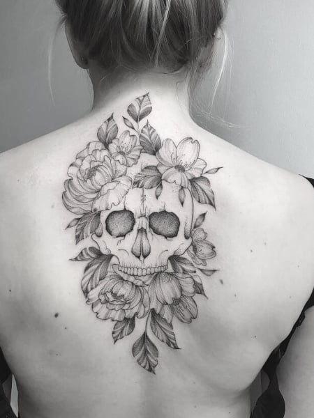 Skull Back Tattoo