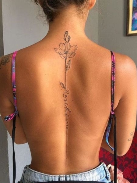 Flower Spine Tattoo Ideas  20 Fanciful Collections  Design Press