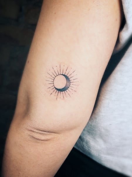 Minimalist Wave and Sun Temporary Tattoo Set of 3  Small Tattoos