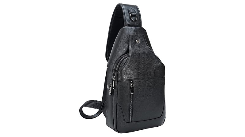 Texbo Store Full Grain Leather Crossbody Sling Bag