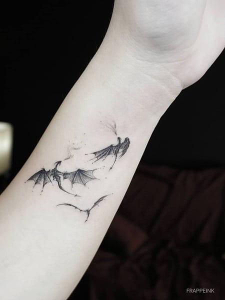 Minimalist Tiny Dragon Tattoo  Tattoo Design