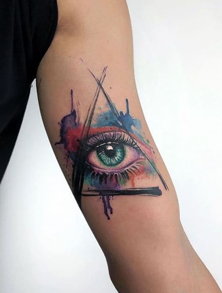 Triangle Eye Tattoo