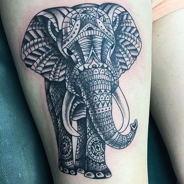 Tribal Elephant Tattoo