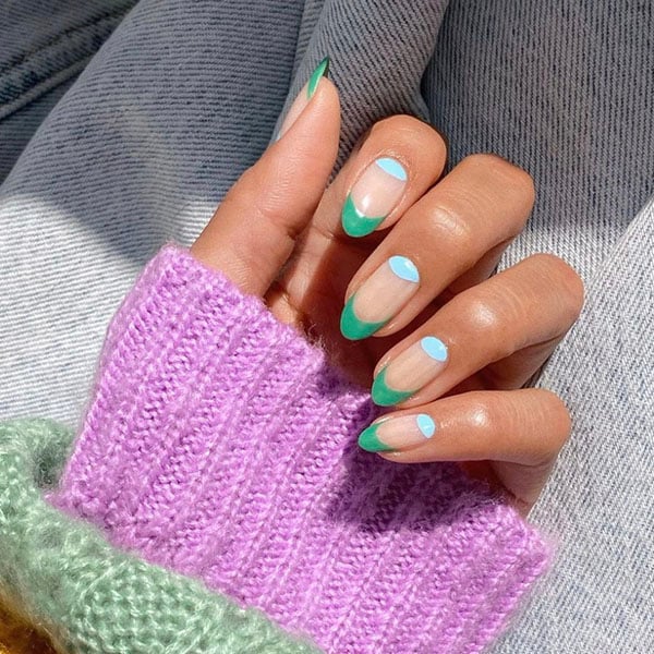 Turquoise Tips Nail Ideas Overglowedit 