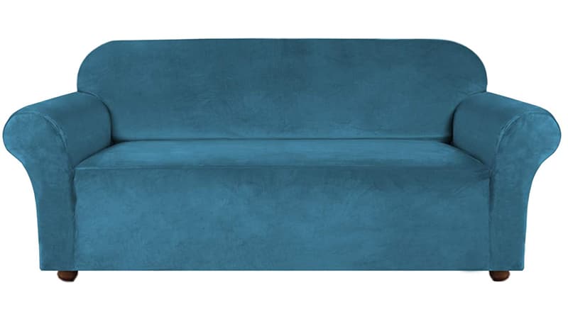 Turquoize Velvet Sofa Slipcover Stretch Couch