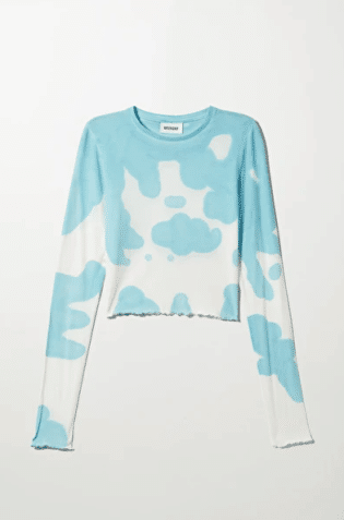 Weekday Sena Long Sleeve Top In Tie Dye
