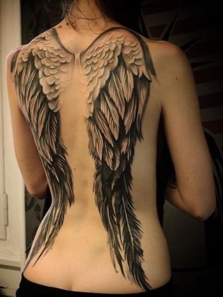 Wings Back Tattoo