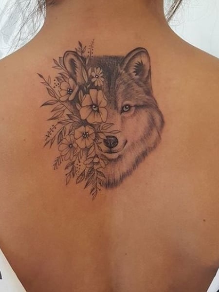 Wolf Back Tattoo