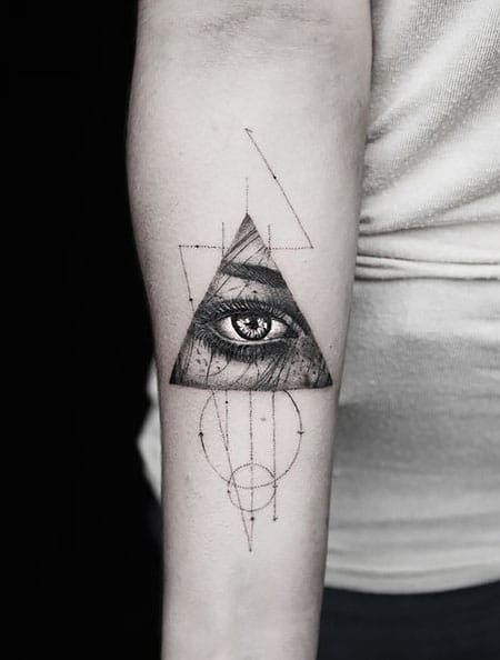 Eye God Providence Tattoo Masonic Symbol Stock Illustration 1526303555   Shutterstock