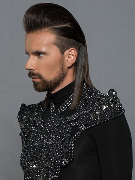 Backcombed Long Straight Hairstyle