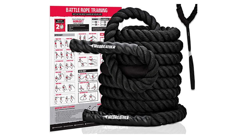 Battle Rope With Foldable Poster And Anchor Kit