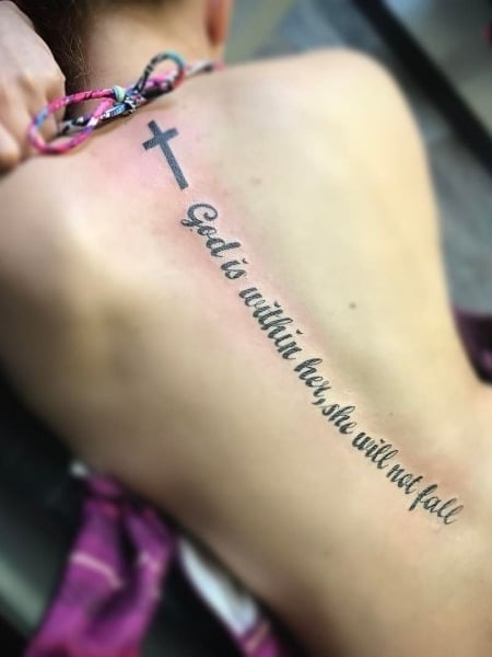 Bible Verses Spine Tattoo