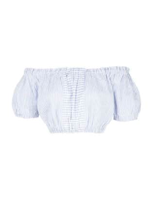 Blue Cotton Beach Tops