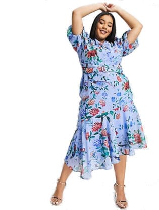 Blue Floral Dresses