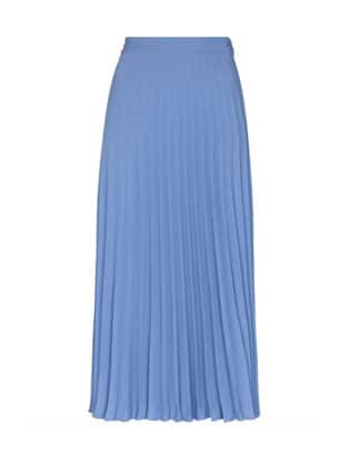 Blue Pleated Skirts