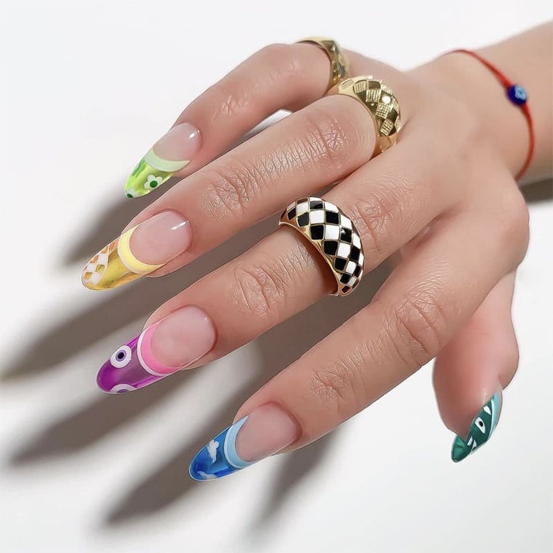 Colorful Nail Tips Acrylic Nail Ideas Nails And Soul