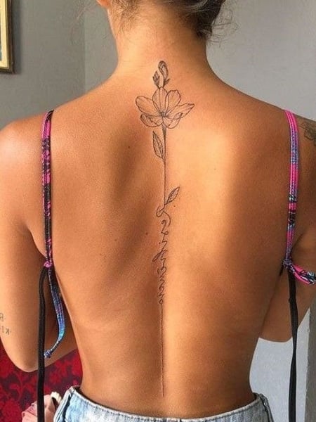 Cute Spine Tattoo