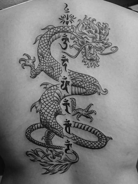 s shaped dragon tattoo s shaped dragon tattoo