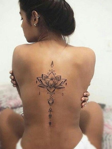 cool lotus tattoos on spine kaseytattoos 2  KickAss Things