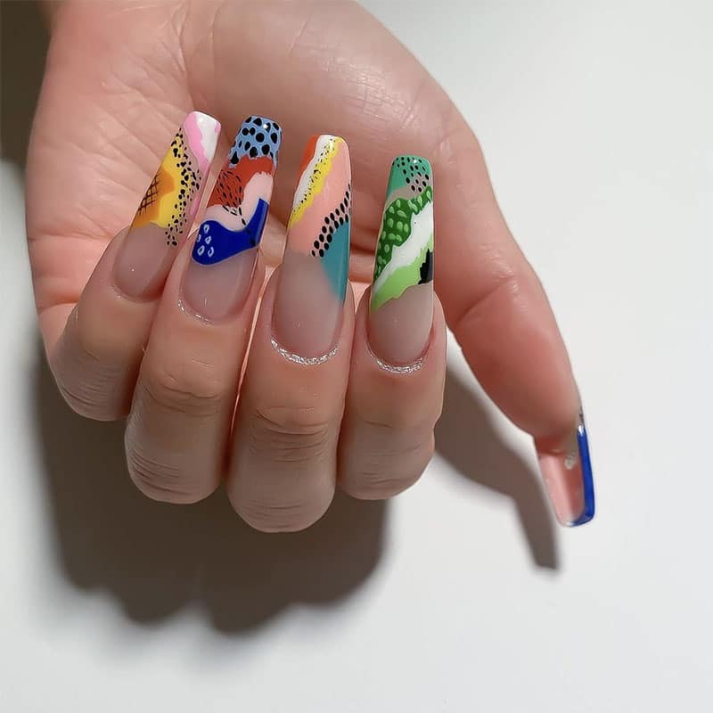 40+ Fun Bright Summer Acrylic Nails Designs You'll Want to Wear in 2022. |  La Belle Society