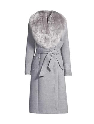 Grey Fur Collar Coats