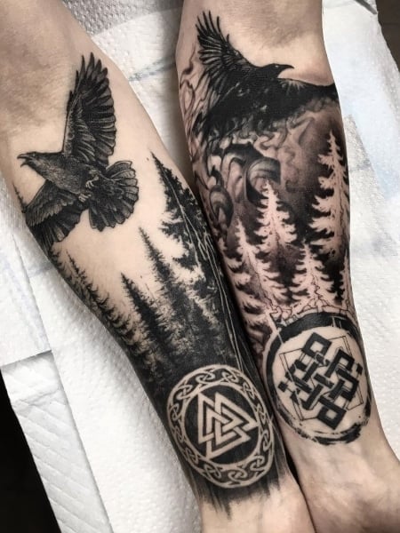 11 Viking Raven Tattoo Ideas That Will Blow Your Mind  alexie